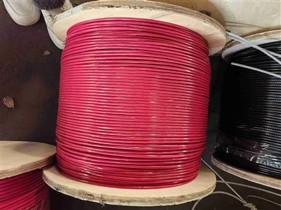 लाल नायलॉन लेपित जस्ती स्टील वायर रस्सी 6x19+FC